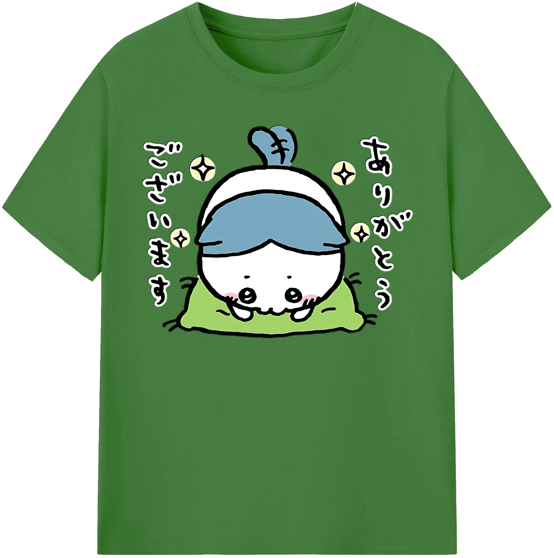（画像用） ちいかわ ハチワレ Chii-kawa hachiware レディースカジュアルプリントTシャツ（綿100％）